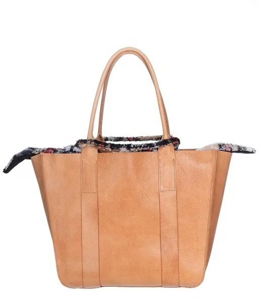 plain leather tote bag