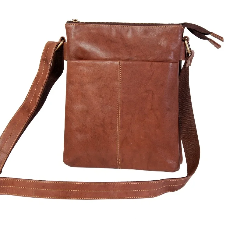 Brown Color Genuine Leather Sling Bag - Buy Women Brown Leather ...