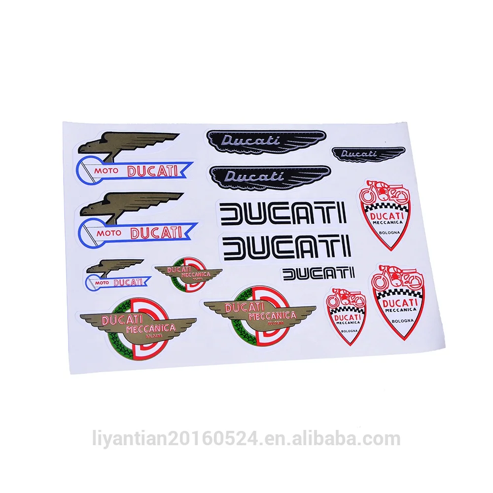 Custom Perfect Die Cutting Branded Motorcycle Body Decorative logo Sticker Decal