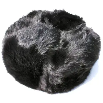 Russian Hat Ushanka Natural Rabbit Fur Warm Winter Shapka Ethnic Folk ...