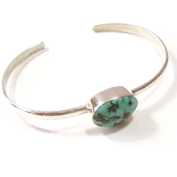 925 Sterling Silver Tibetan Turquoise Cuff Bracelet