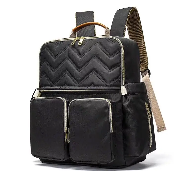 black backpack nappy bag