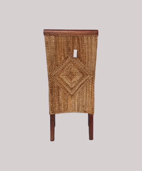 Cheapest Natural Rattan Wicker Dining Chair Furniture Mahogany Wooden Frame Outdoor Garden Chair