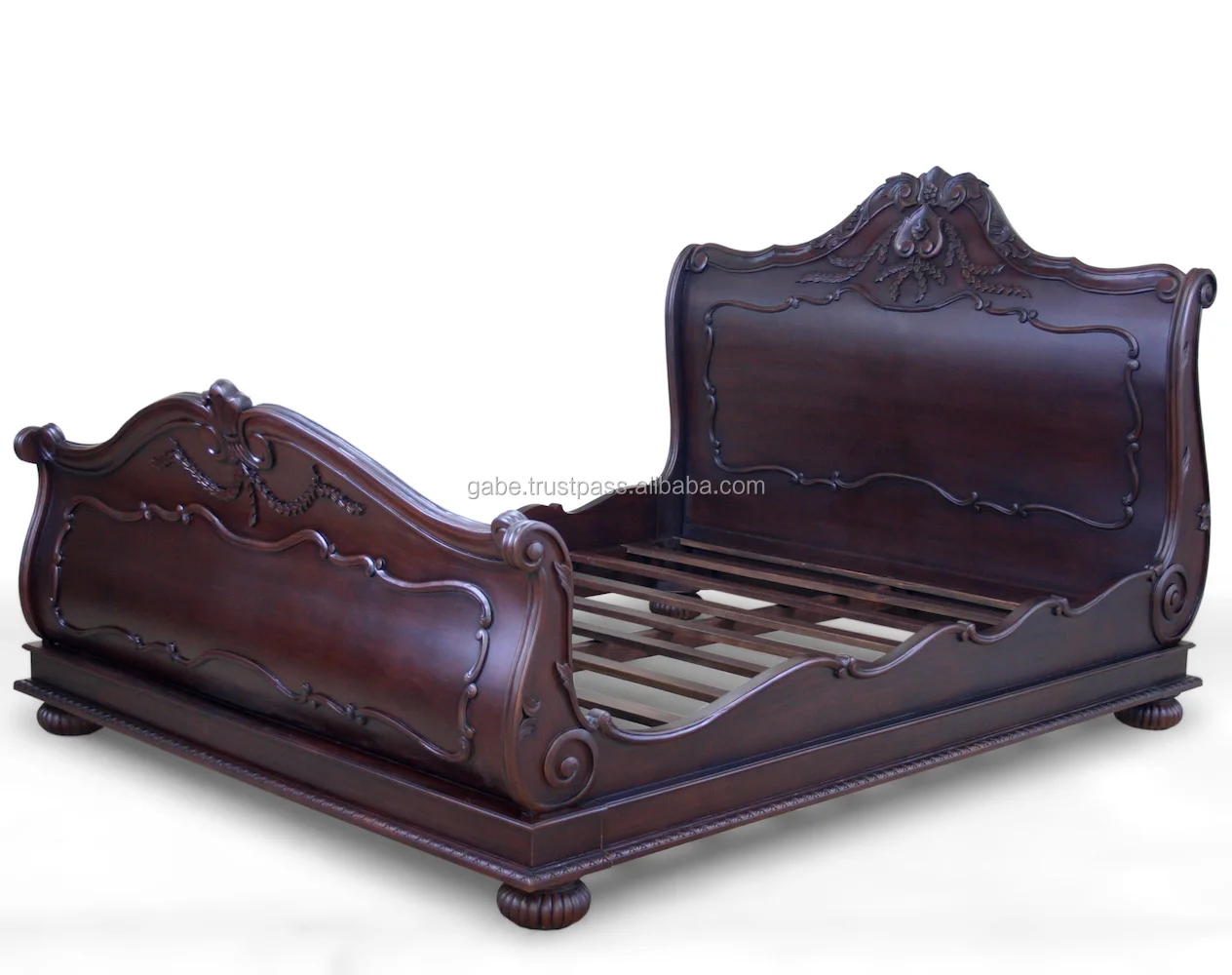 العطش الة الحلاقة المد  Sleigh Bed Slavia Full Carving Mahogany Wood Dark Color Hand Made  Production - Buy Carved Wood Bed,Indonesia Wood Bed,Bed Product on  Alibaba.com