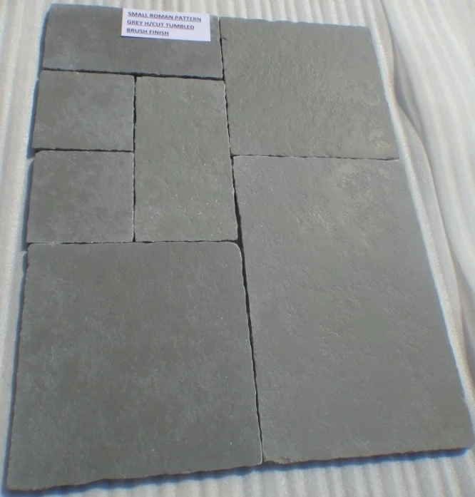 Tandur Grey Natural Indian Limestone Paving Slabs Outdoor Garden Walkway Patio Pack Pavers