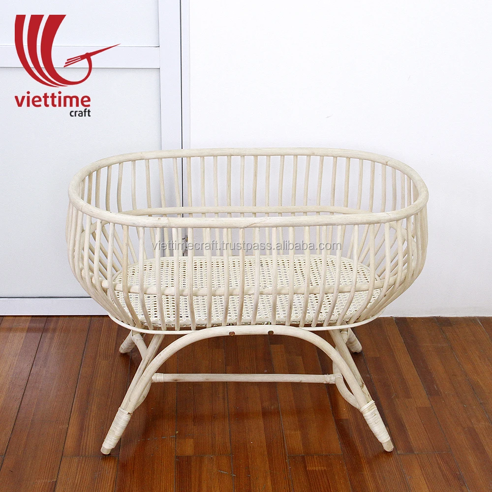 rattan baby cradle