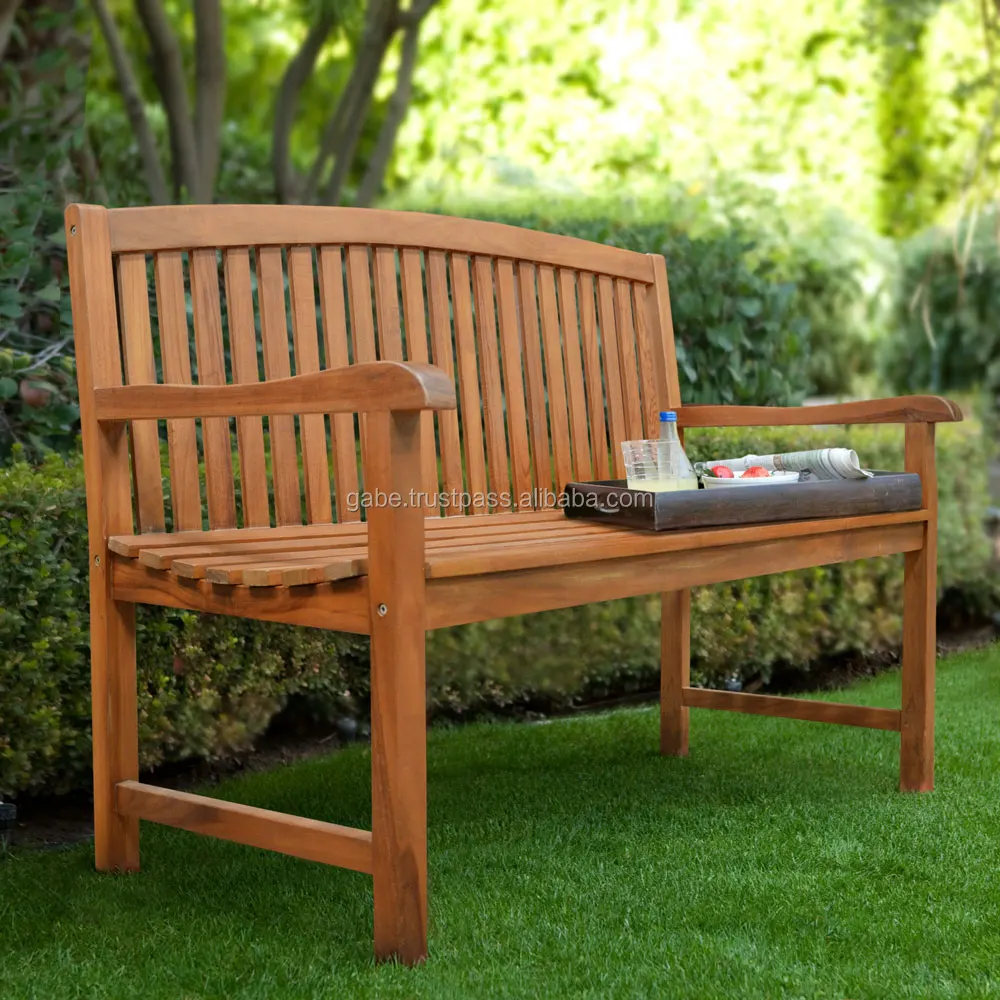 Two seater wooden discount bench