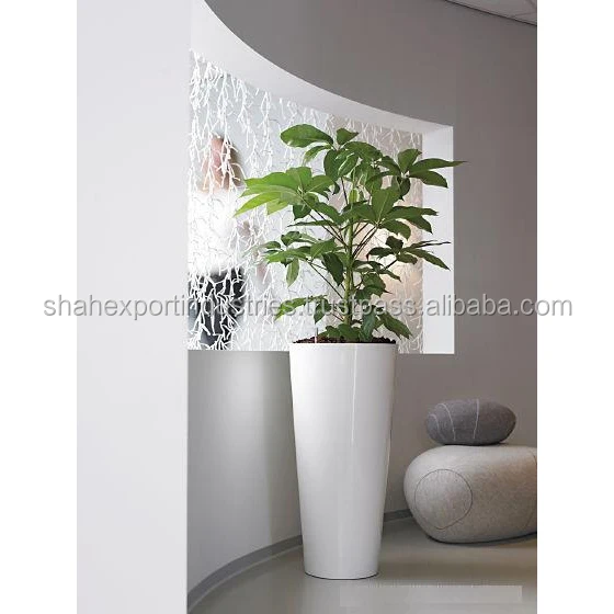 Foyer Large Outdoor Planters with Small Planting Pots Indoor&Outdoor Rectangular Flower Pots for Front Door Patio and Deck White