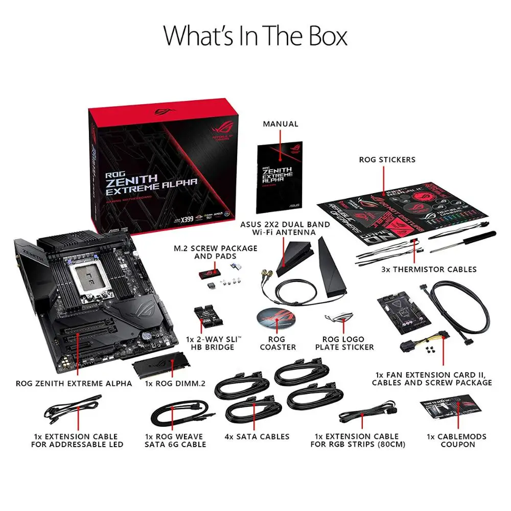 Rog Zenith Extreme X399 Processors ASUS ROG Zenith Extreme Alpha