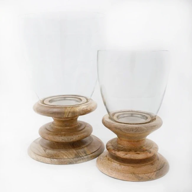 Деревянные ураган домашний Декор деревянный подсвечник