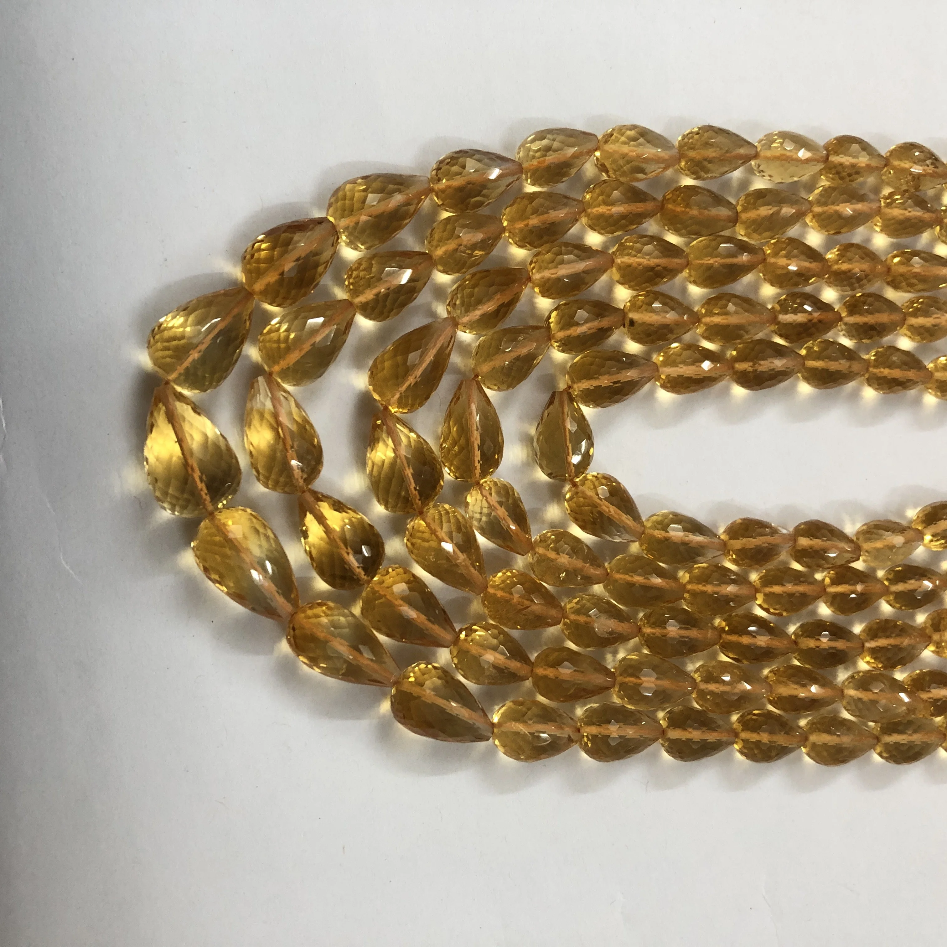 天然aaa黄水晶刻面滴花式极细宝石串珠以批发价格出售 Buy Natural Gemstone Beads Citrine Beads Natural Citrine Product On Alibaba Com