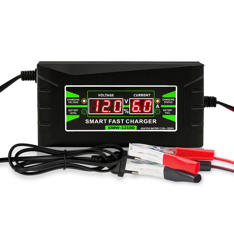 New Battery Charger 12v 6a Rechargeable Smart Fast Car Auto Smart Fast  Lead-acid Battery Charger With Lcd Display - Buy Charger Battery Car 12v  Automatic Rechargeable Battery Power Charger,12v Intelligent Automatic  Battery