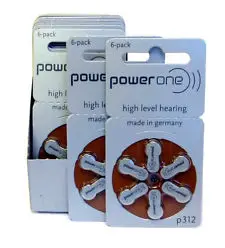 Power One ZINC AIR Hearing Aid Battery Button Cell Batteries for Unitron Rexton phonak Hearing Aids Signia hearing aid batteries