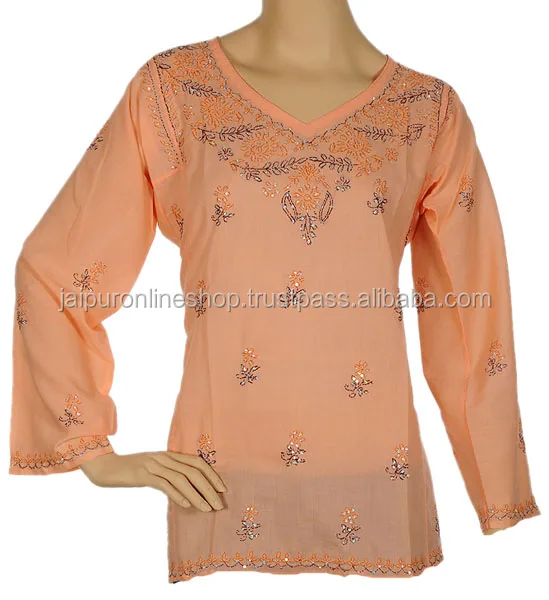 chicken cotton kurti design