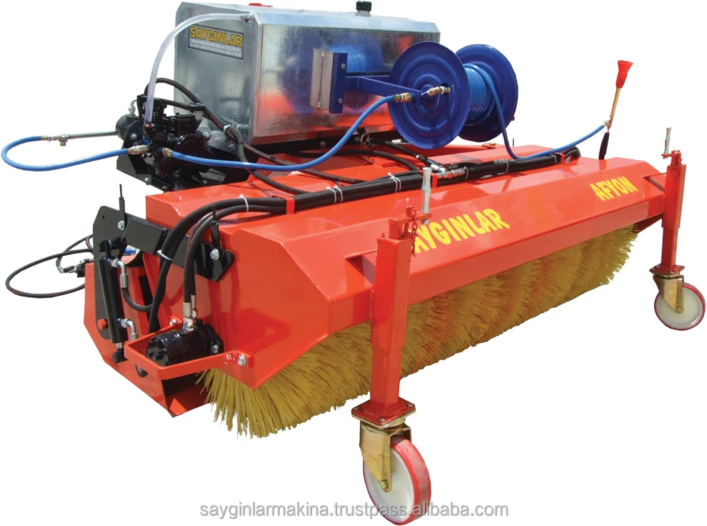 Road Sweeper Brushes With Bucket Tractor Mounted Road Street Sweeper