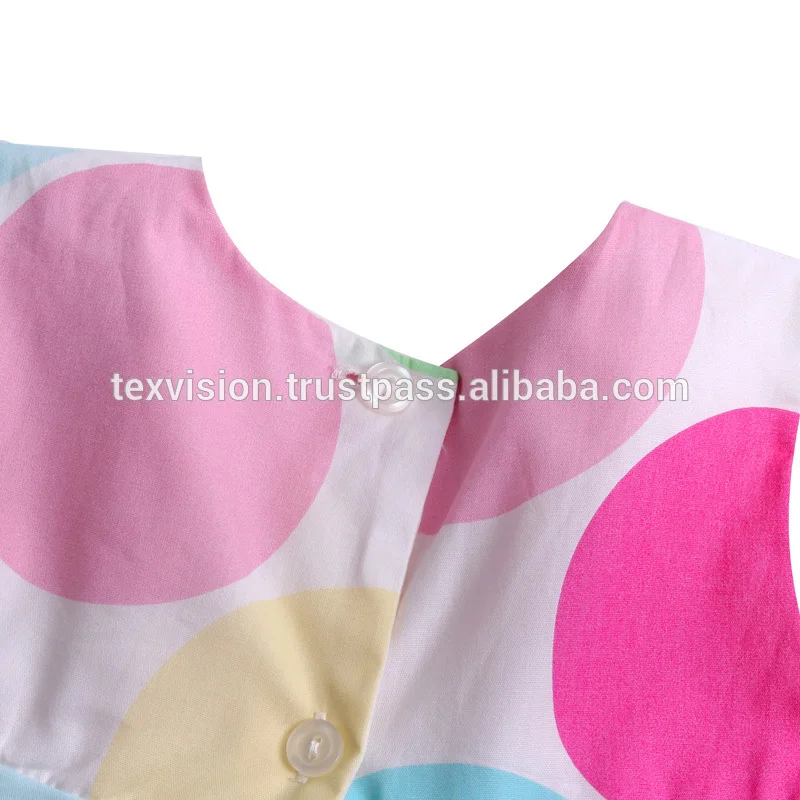 Атласная лето рукавов красочные пятна ну вечеринку девочка детское платье модель с с бантом Waistban