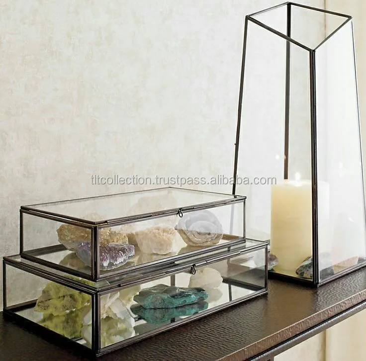 tall glass jewelry box