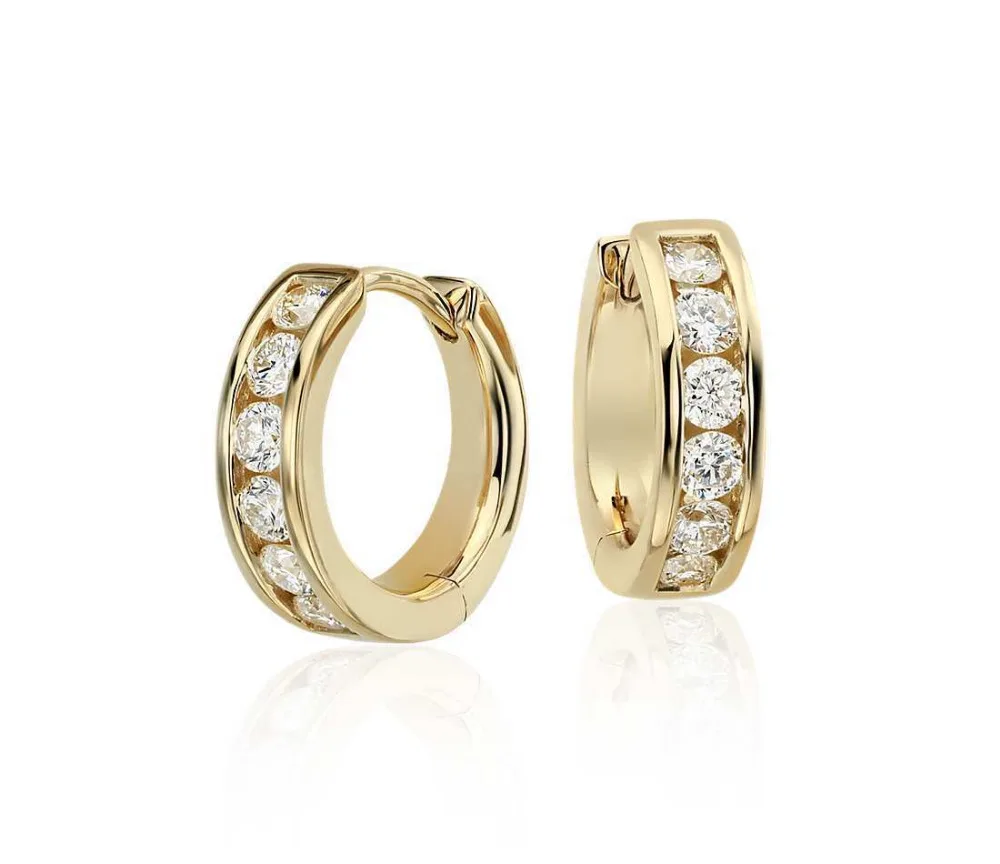 unisex diamond hoop earrings