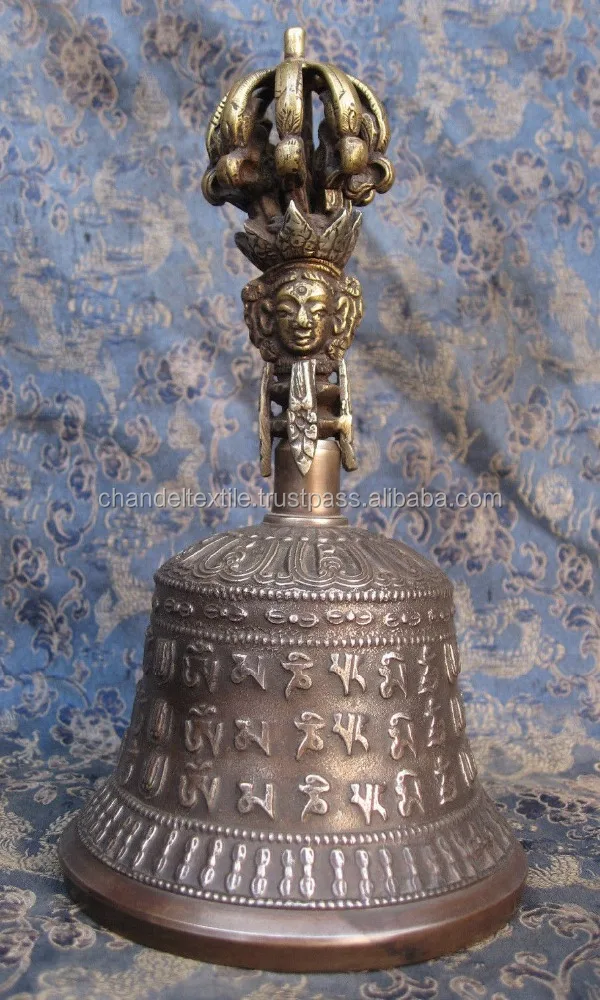 Tibetan Bell with Dorje and Striker - 5 Bronze