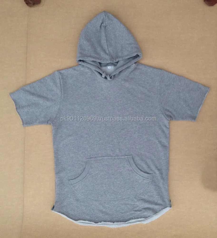 half sleeve hoodie mens