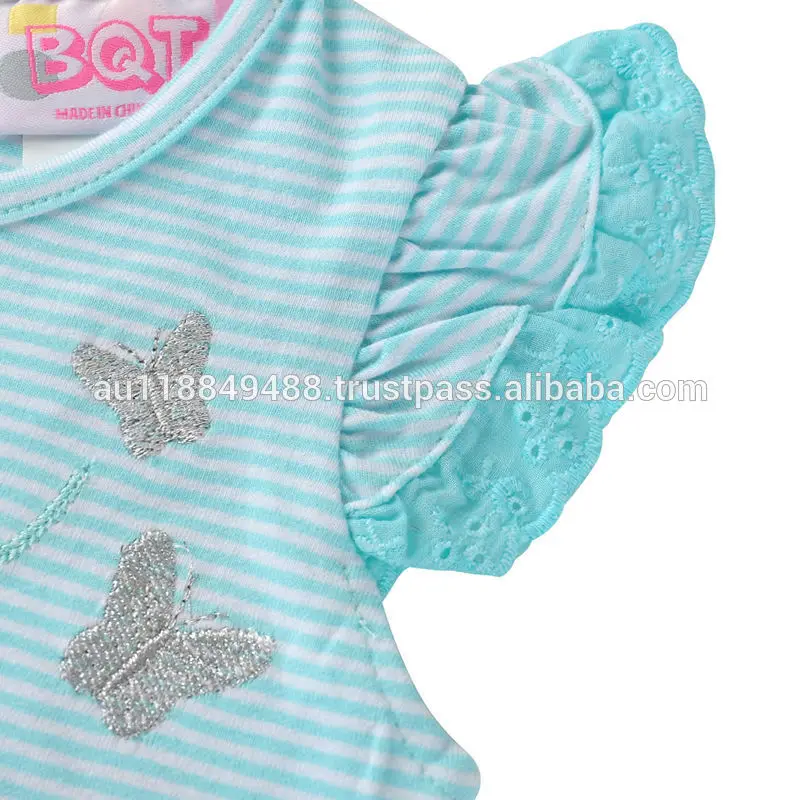 
 О-образным вырезом бабочка вышитые кристалл приклеены , как синий одежды младенца хлопка баба костюмы  