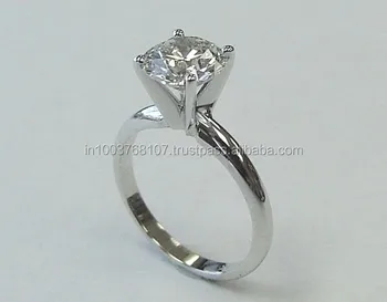 Certified 1.60CT Round Cut Real & Natural Blue Diamond Engagement Ring