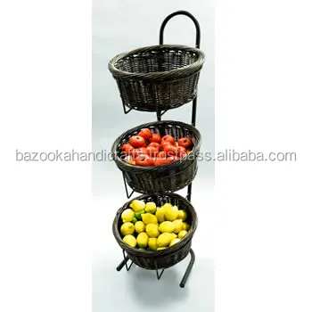 Three Tier Fruit Basket Stand Metal Fruit Basket Stand Decorative Basket Stand Buy 3 Tier Fruit Basket Stand Vegetable Basket Stand Wire Fruit Stand Product On Alibaba Com