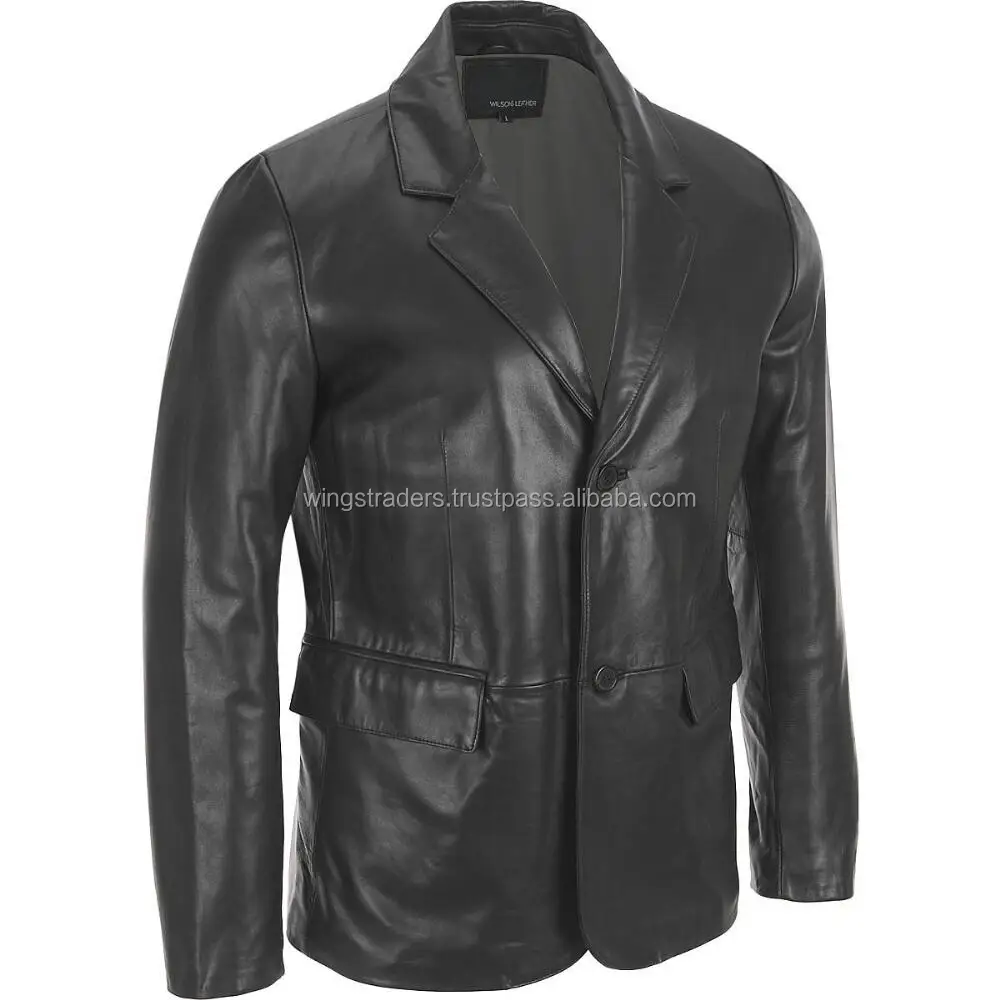 men's lambskin leather blazer