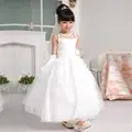 Azel Flower Girl Dress Simple Design White Long Vestidos For 2 14 Years Old Formal Girls