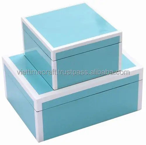 Vietnam Lacquer Box/ Wholesale lacquered box with white line