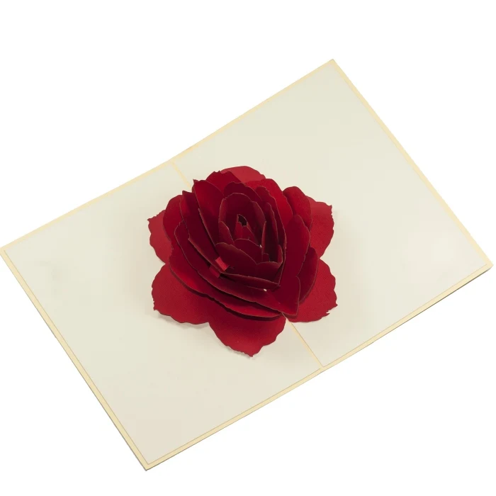 Details about   3D Pop-Up Rose Flower Greeting Card for Birthday Mother's Day Wedding Party 