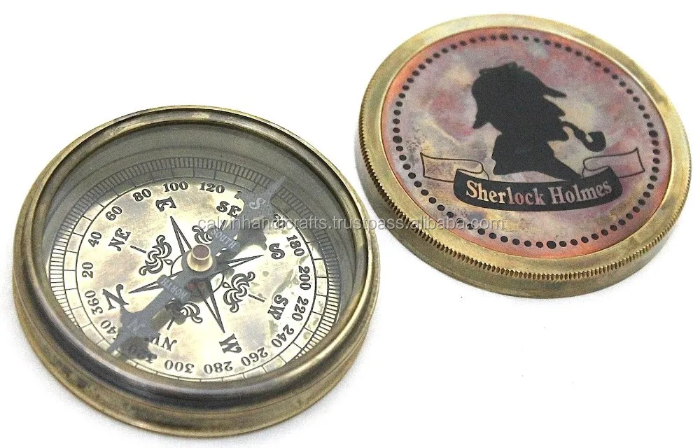 Sherlock Holmes Collectible Compass brass Compass With Leather Case Buy Screw