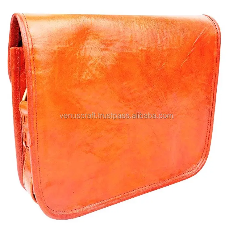 Hand Made Real Red Leather Messenger Bag's For Men Office Leather Bag's