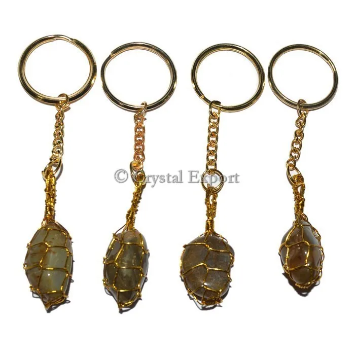 Яшма упаковочная искусственно мятые брелок: мраморные каменные кольца для ключей-с украшением в виде кристаллов на экспорт