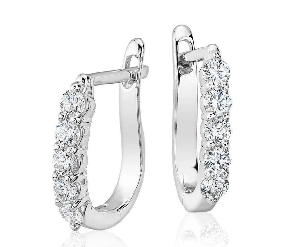 clip on diamond hoop earrings