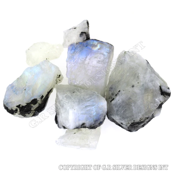 PERLES PLAQUE 1,2-1,6x4mm 10 St pierre de lune bleu Exclusif Blanc labradorite