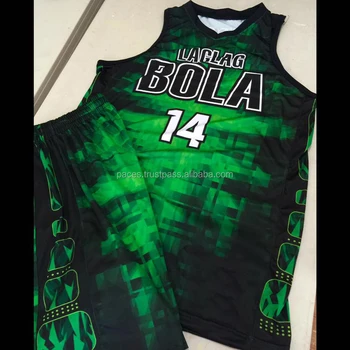2017 Latest Design Custom Basketball Jersey Green Color With Oem Custom - Buy Cheap Reversible 