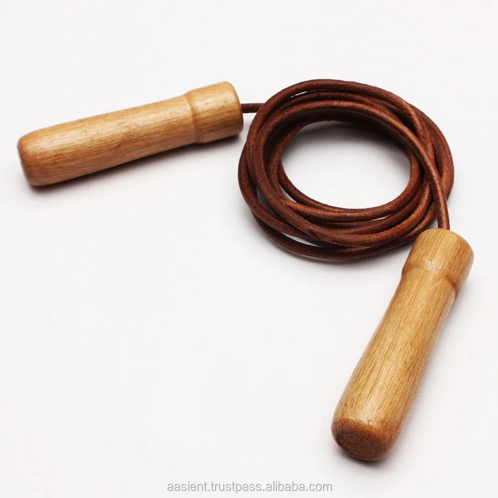 Leather Skipping Rope Fitness Equipment Adjustable Boxing Exercise Workout 