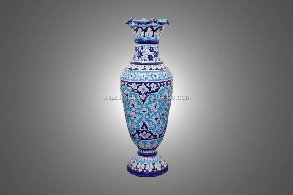 Blue Pottery Vases , Multan Flower Blue Pottery