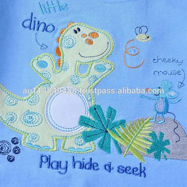 
 Вышивать узор хлопок топ + короткие корейские летние дети комплект одежды  