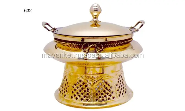 IBA Indianbeautifulart Chauffe-Plats Cuivre Laiton Sigdi Angeethi - Traditionnel Indien