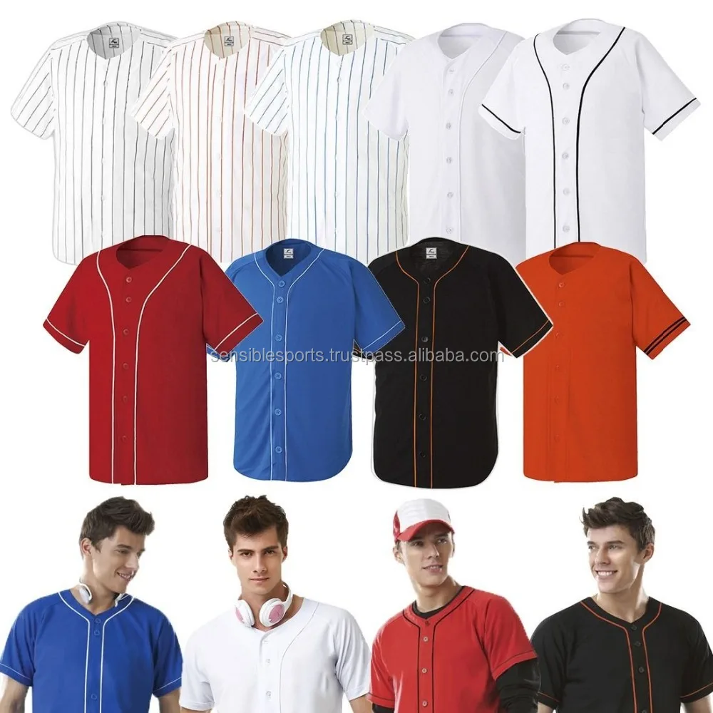 blank baseball jerseys for printing