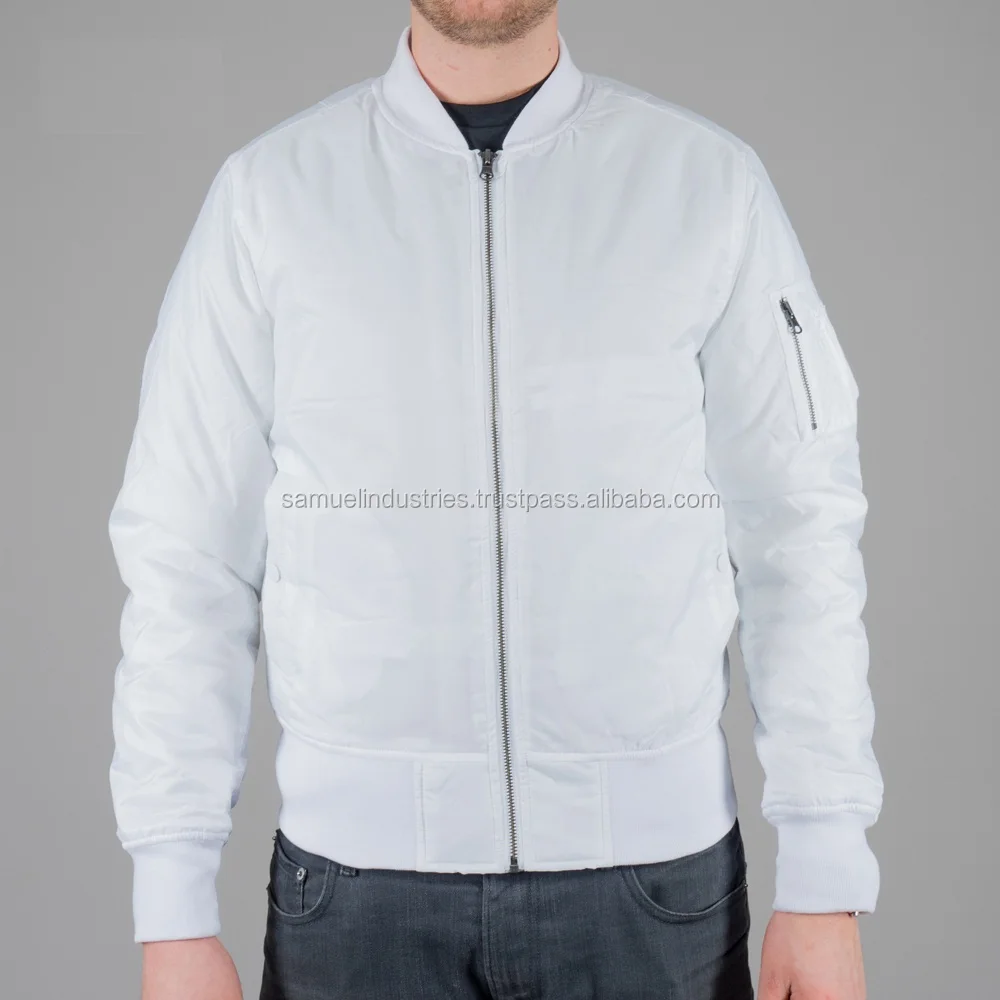 plain white bomber jacket