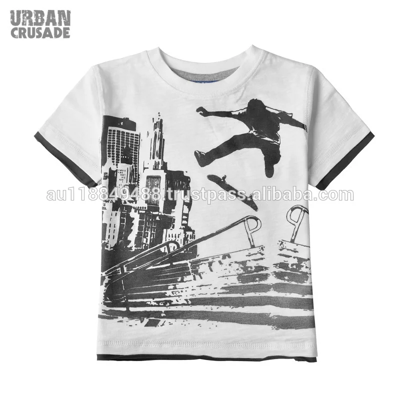 
 Austrialian городской крестовый поход, прохладный коротким рукавом скейт Tee мальчики стильная футболка  