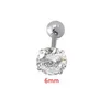 6mm CZ silver