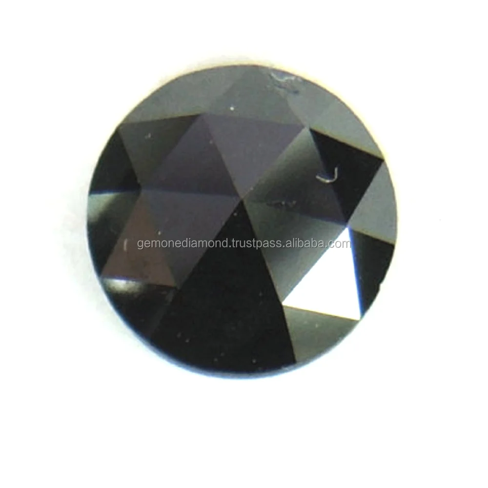 natural rose cut black diamond