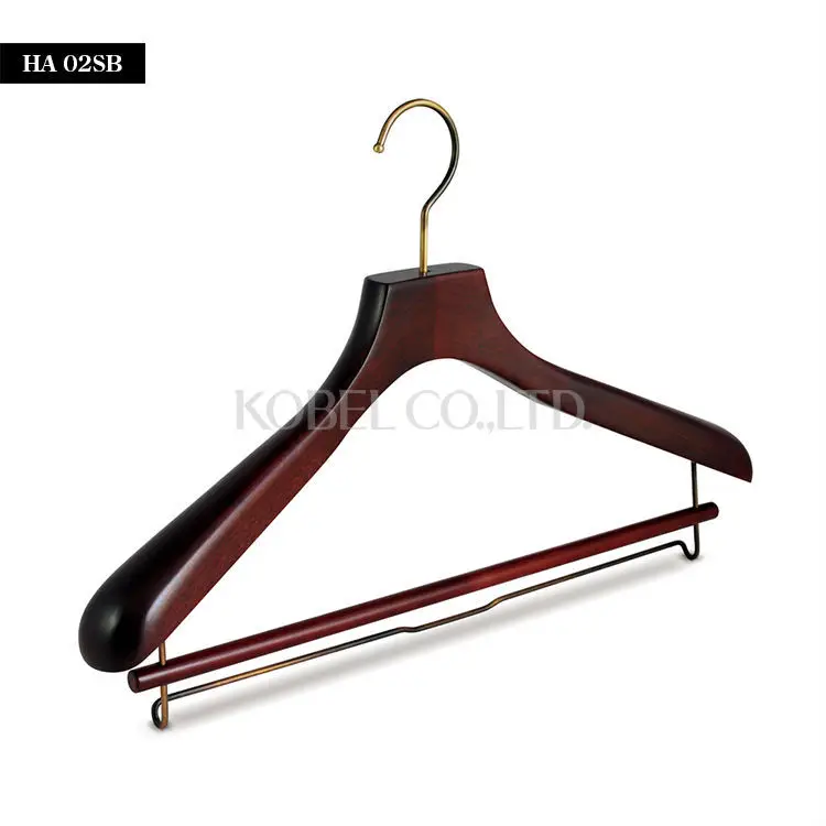 Japanese Aesthetic Light Brown Wooden Hanger For Women Clothes Ha0138lb