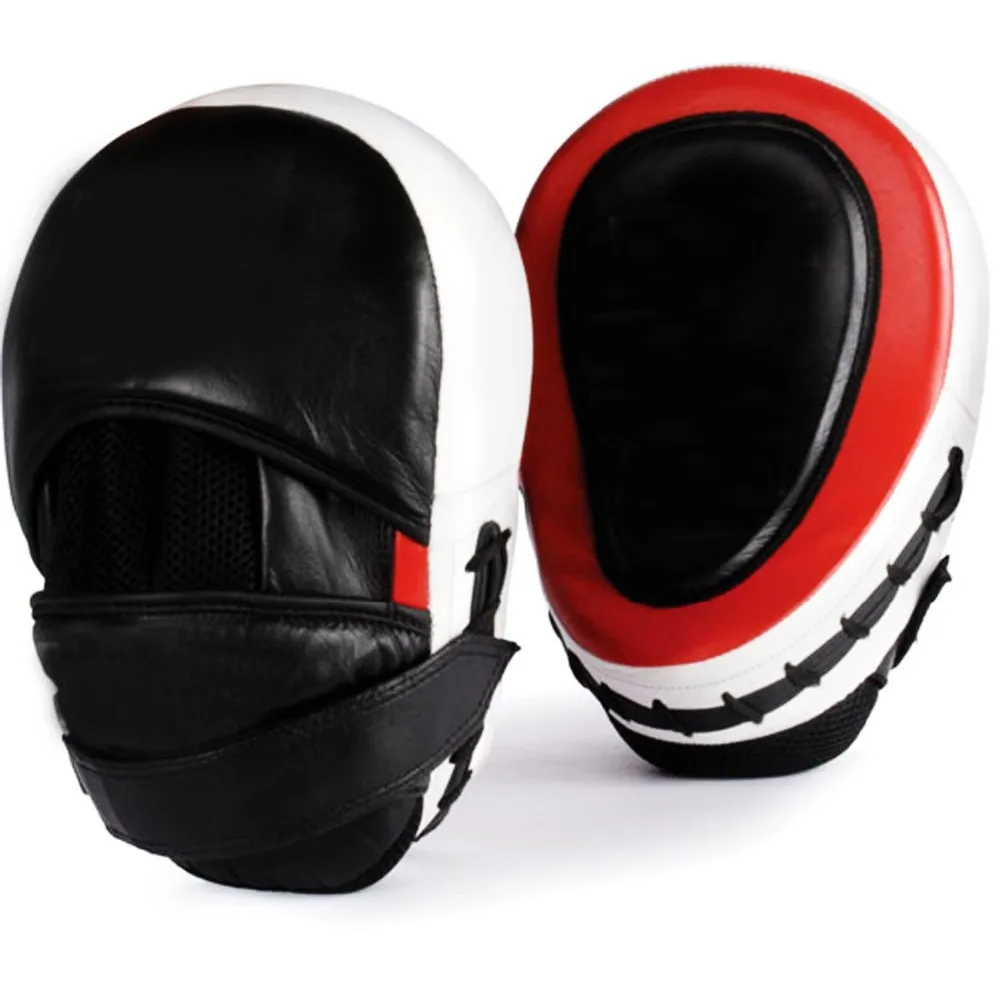 Maxx Pro Leather Gel Rounded Focus Pad Kick Boxing UFC MMA Punching Sparring Bag 