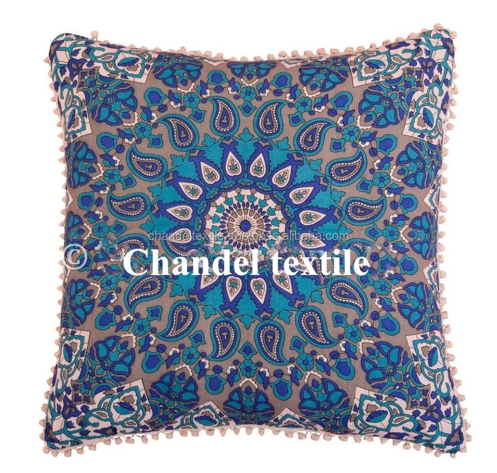 Star Elephant Mandala Square Pom Pom 