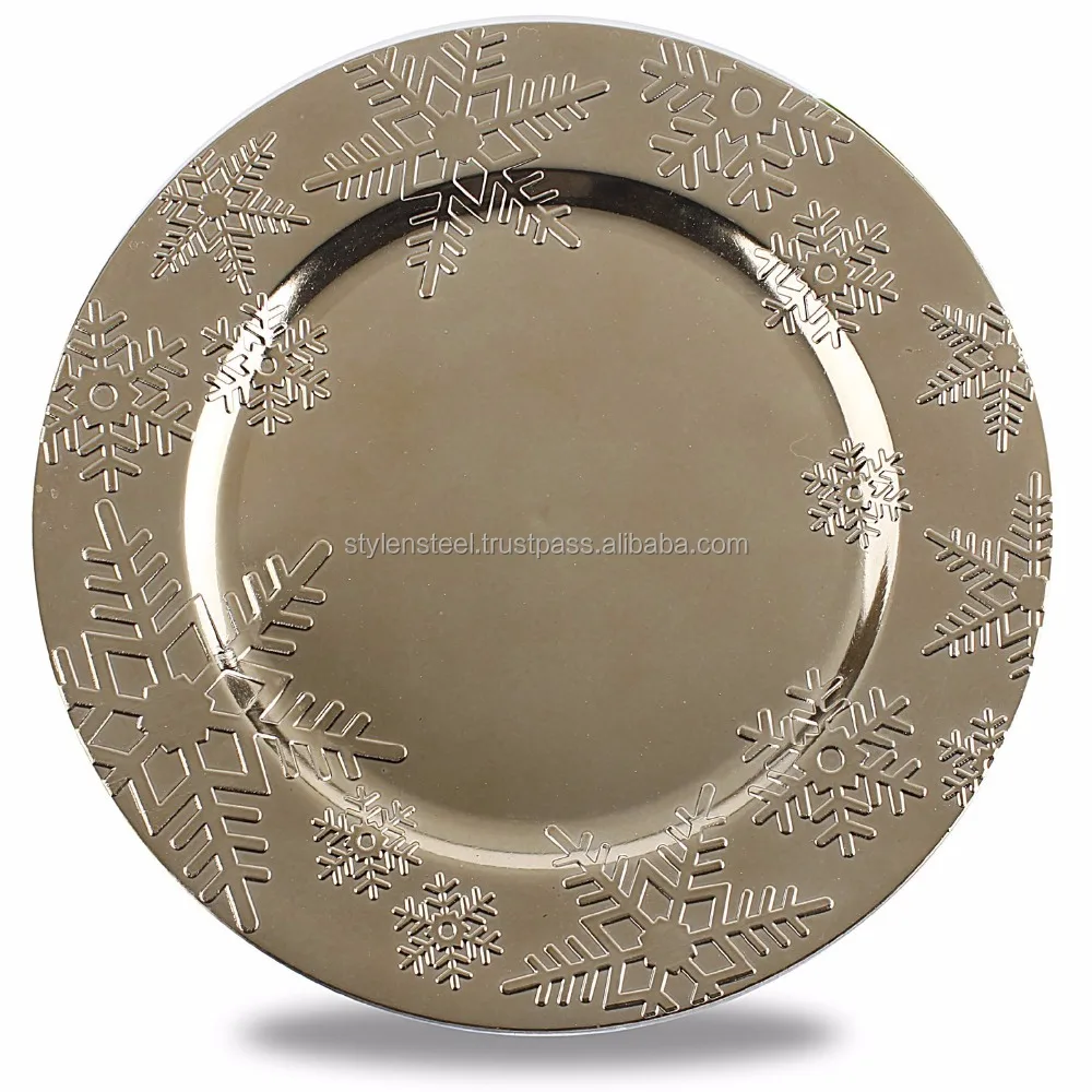 Charger Plates Gold Charger Plates Stainless Steel Copper Hammered Rim Charger Plates Silver